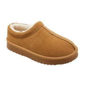 NWT Auden Womens Kaya Genuine Suede Clog Slippers 91309170 Brown 7M